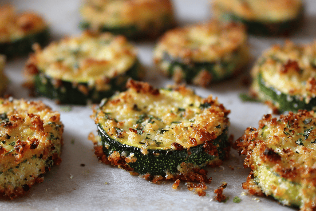Baked Parmesan Zucchini Rounds