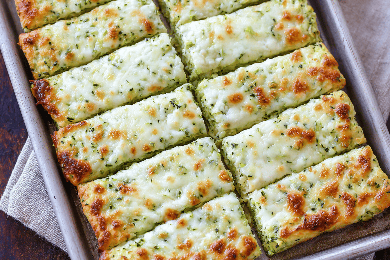 Cheesy Zucchini Breadsticks