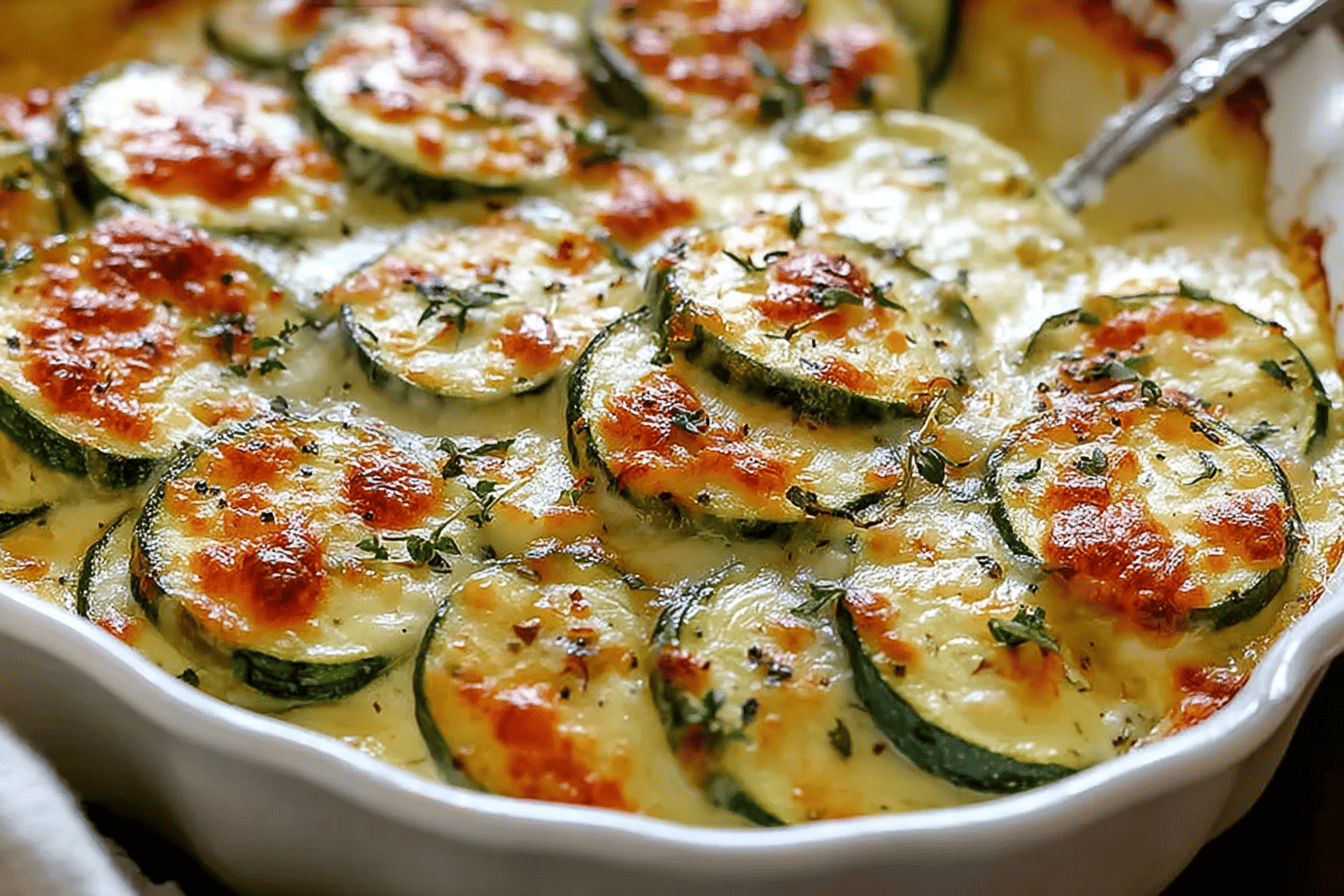 Irresistible Baked Zucchini and Cheese Easy Cheesy Delight