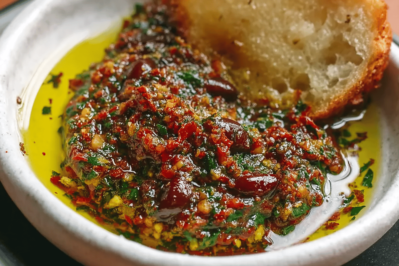 Mediterranean Olive Oil Dip: A Flavorful Classic!