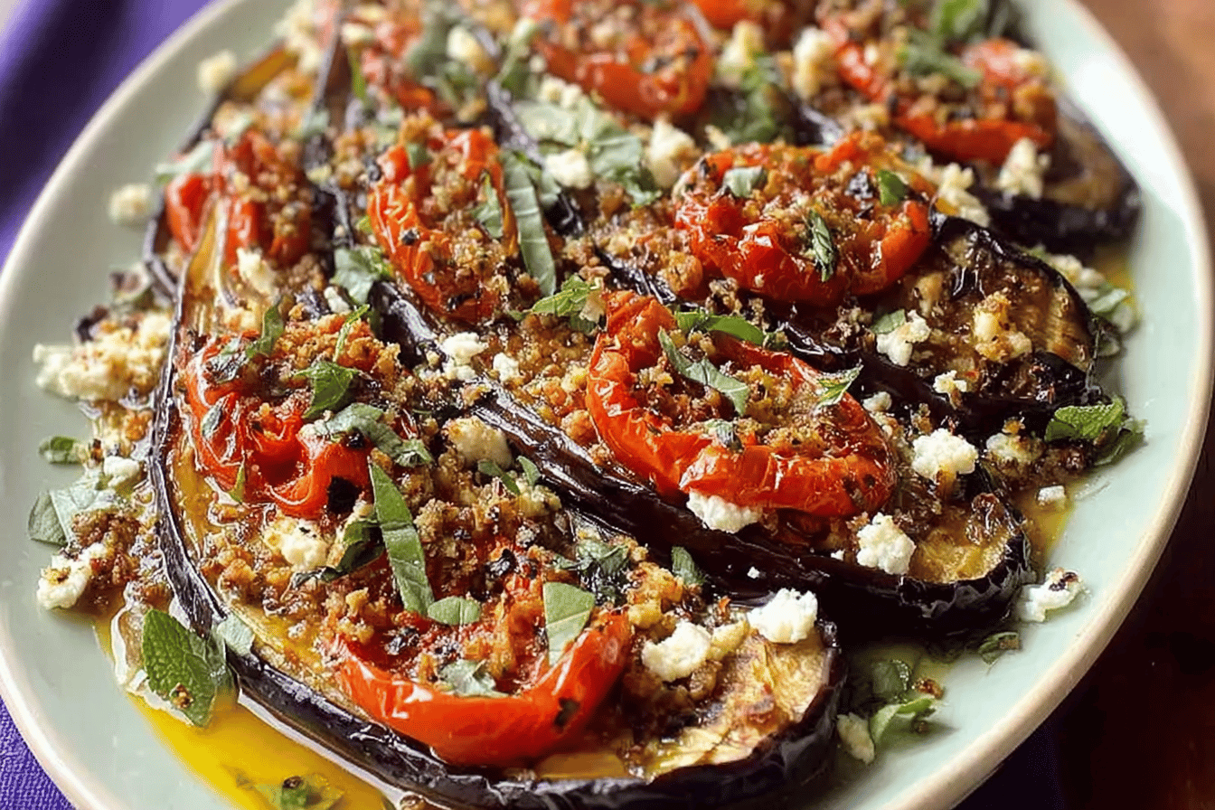 Roasted Eggplant Fan – Mediterranean Baked Delight