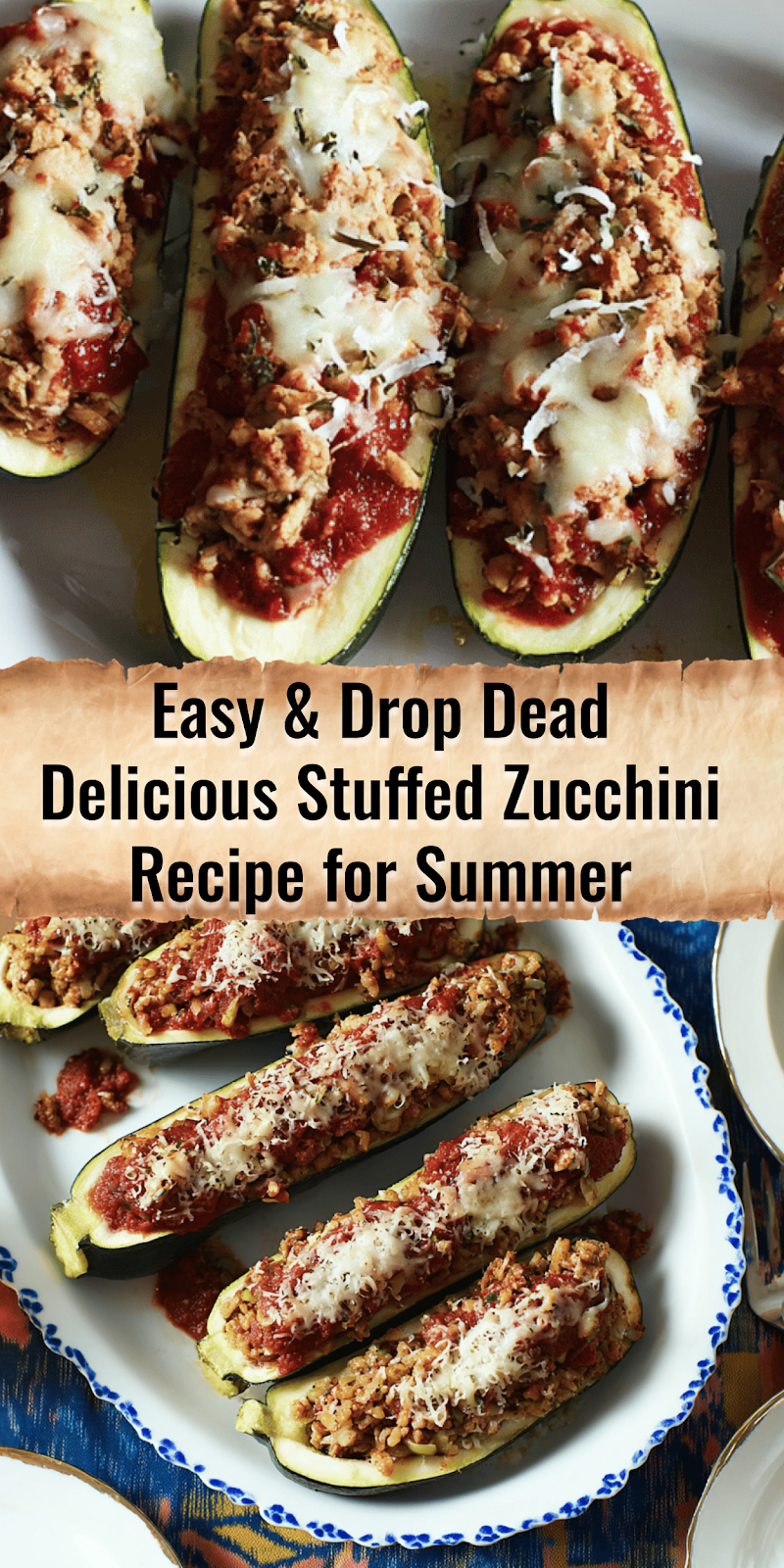 Drop Dead Delicious Stuffed Zucchini