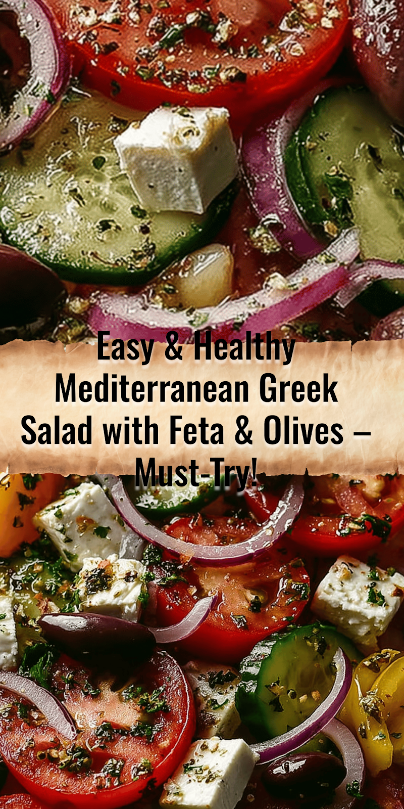Mediterranean Greek Salad with Feta and Olives