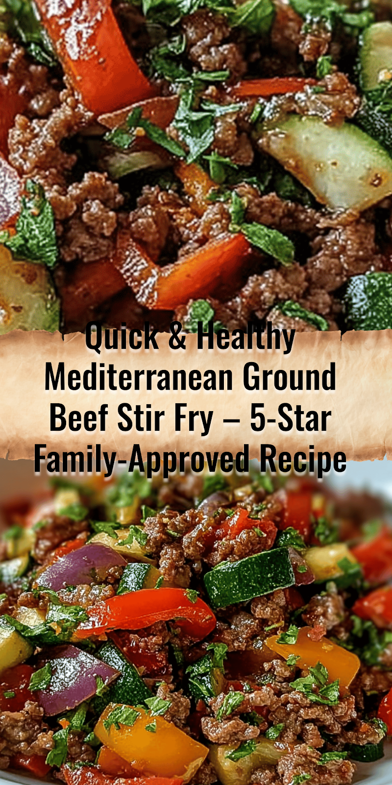 Mediterranean Ground Beef Stir Fry
