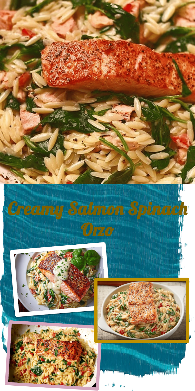 Creamy Salmon and Spinach Orzo – 1-Skillet, Rich & Comforting Dinner