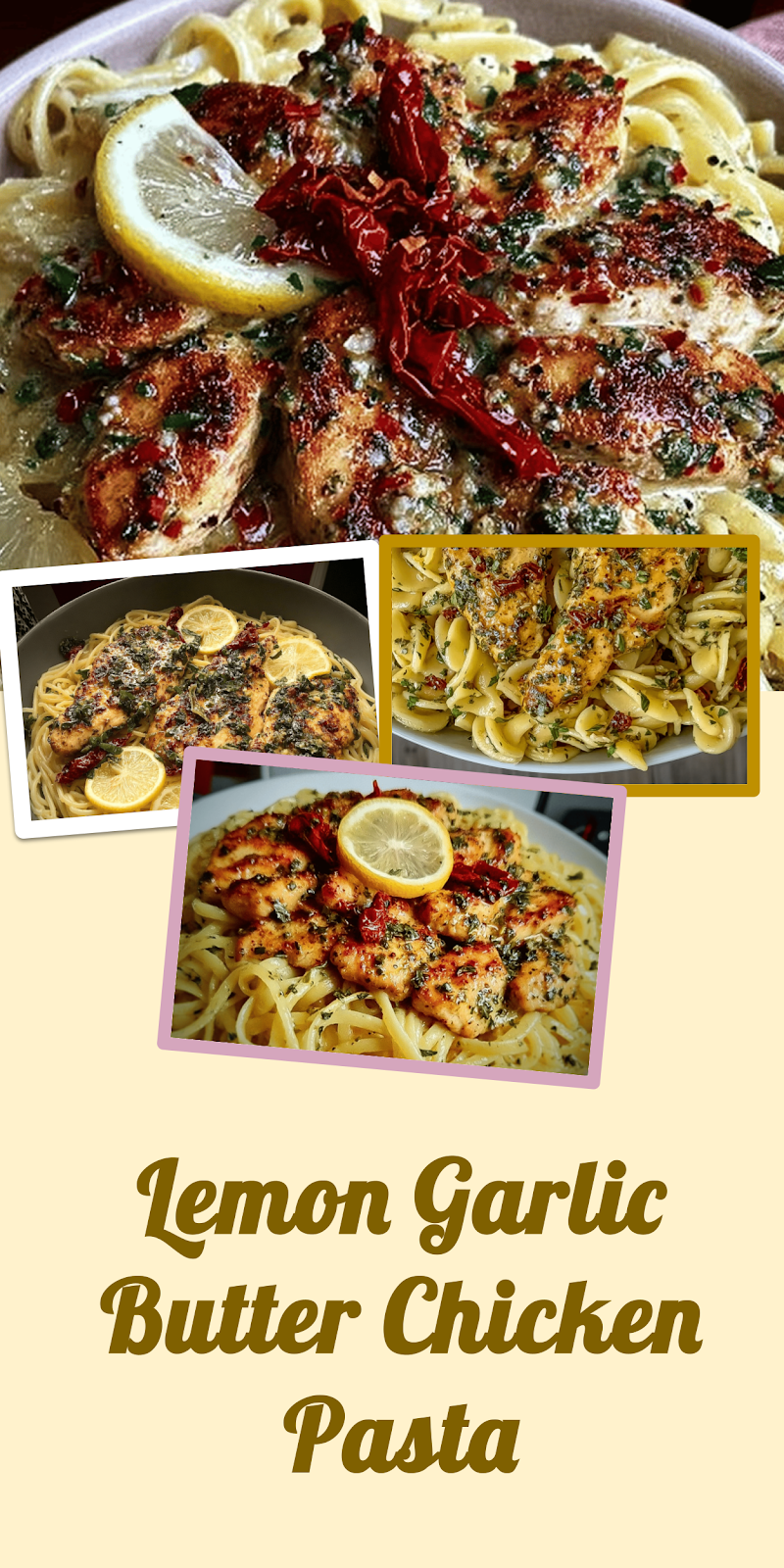 Lemon Garlic Butter Chicken with Creamy Parmesan Linguine