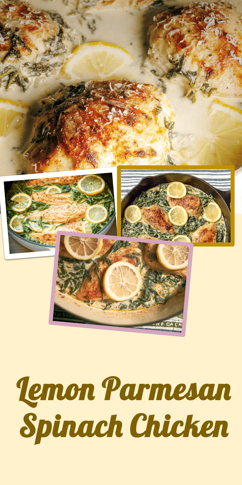 Lemon Spinach Parmesan Chicken