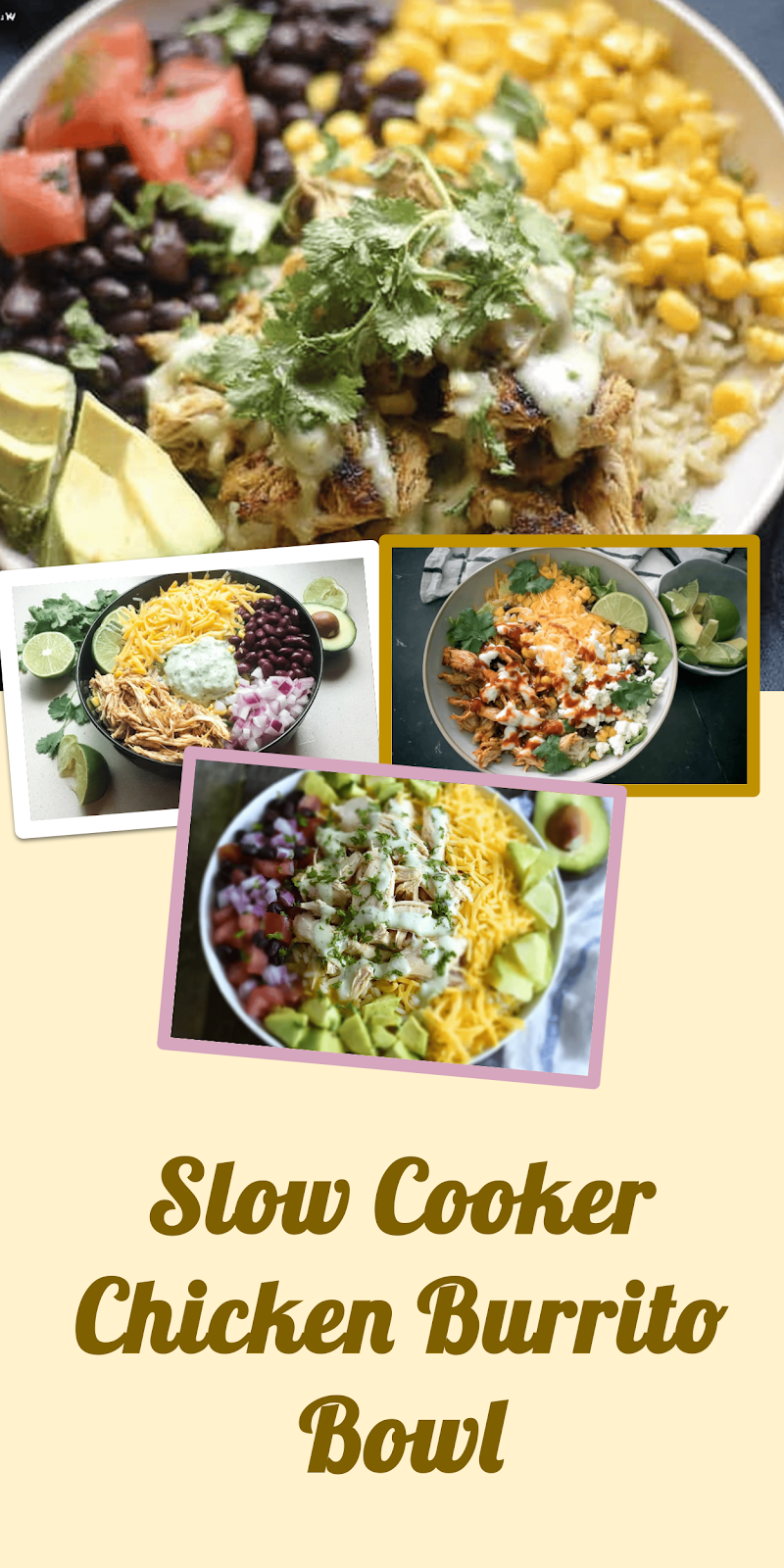 Chicken Burrito Bowl (Slow cooker)