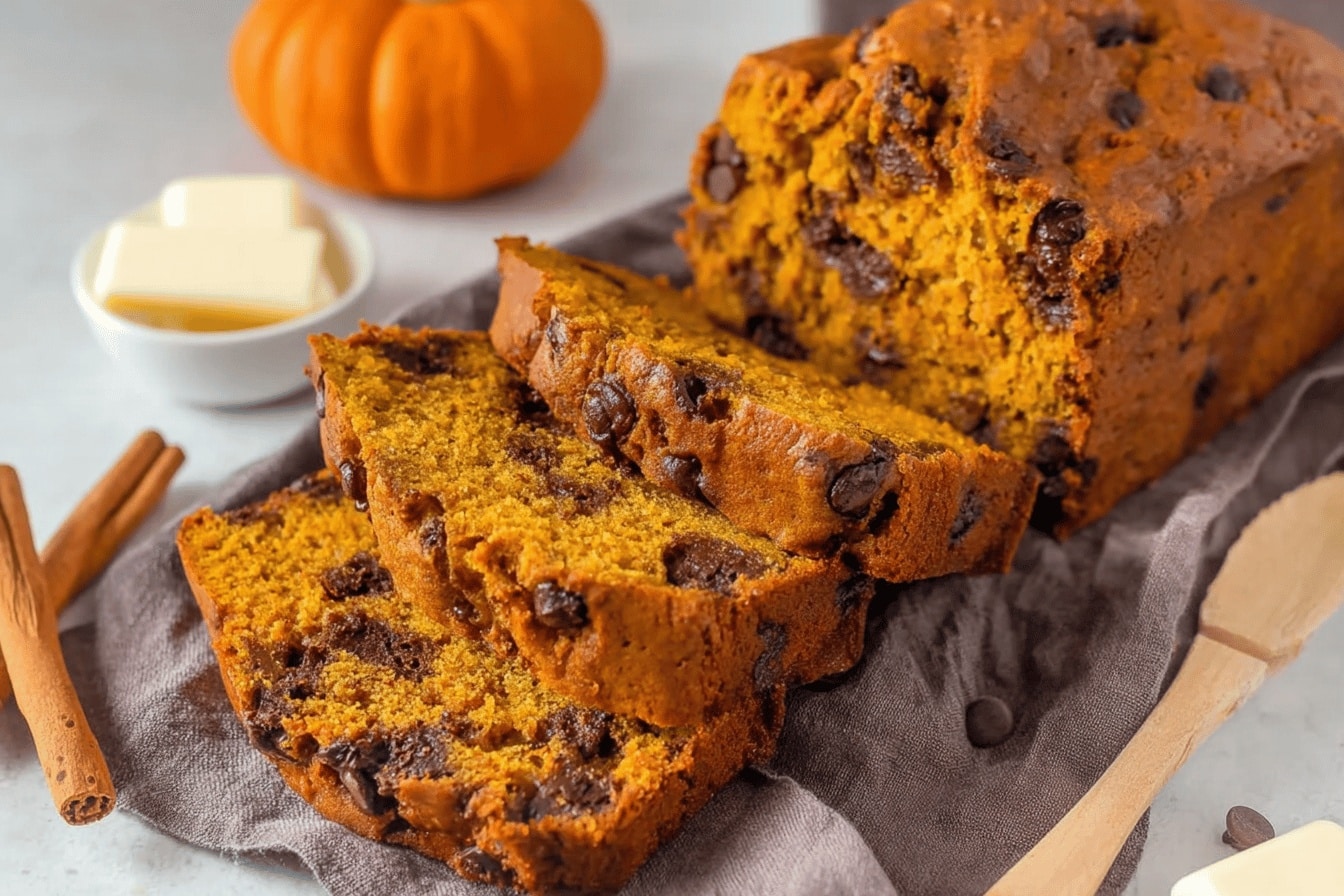 Cozy Chocolate Chip Pumpkin Bread