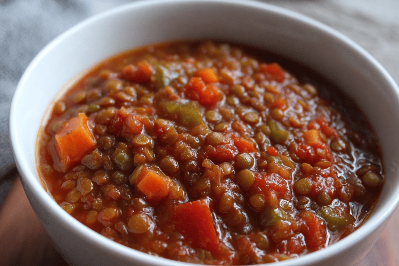 Easy Vegetarian Lentil Soup Made In The Instant Pot