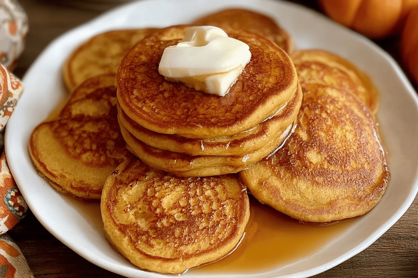 Pumpkin Greek Yogurt Pancakes 