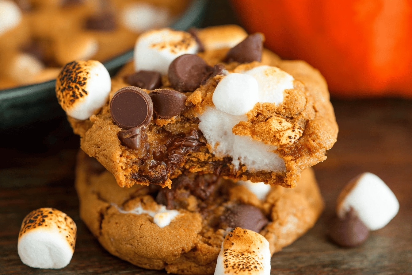 Pumpkin S'mores Cookies