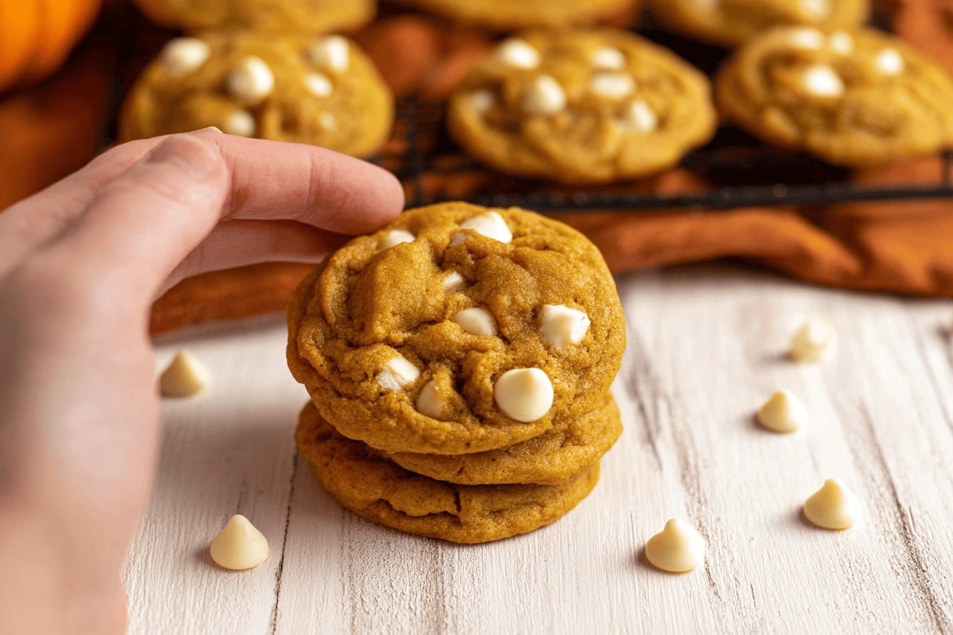 Pumpkin White Chocolate Chip Cookies