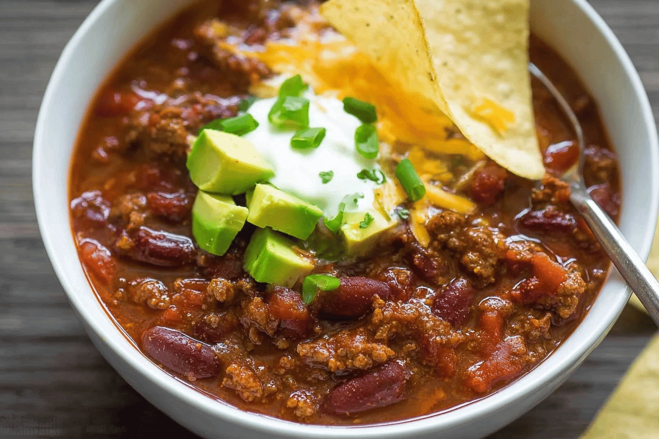 Slow Cooker Beef Chili Recipe