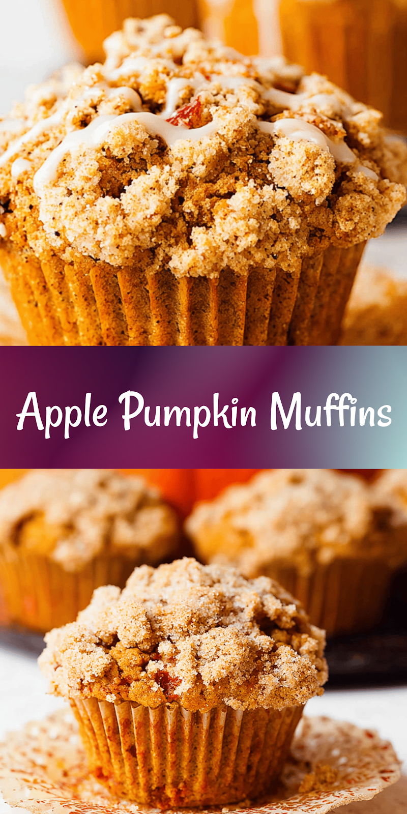 Apple Pumpkin Streusel Muffins