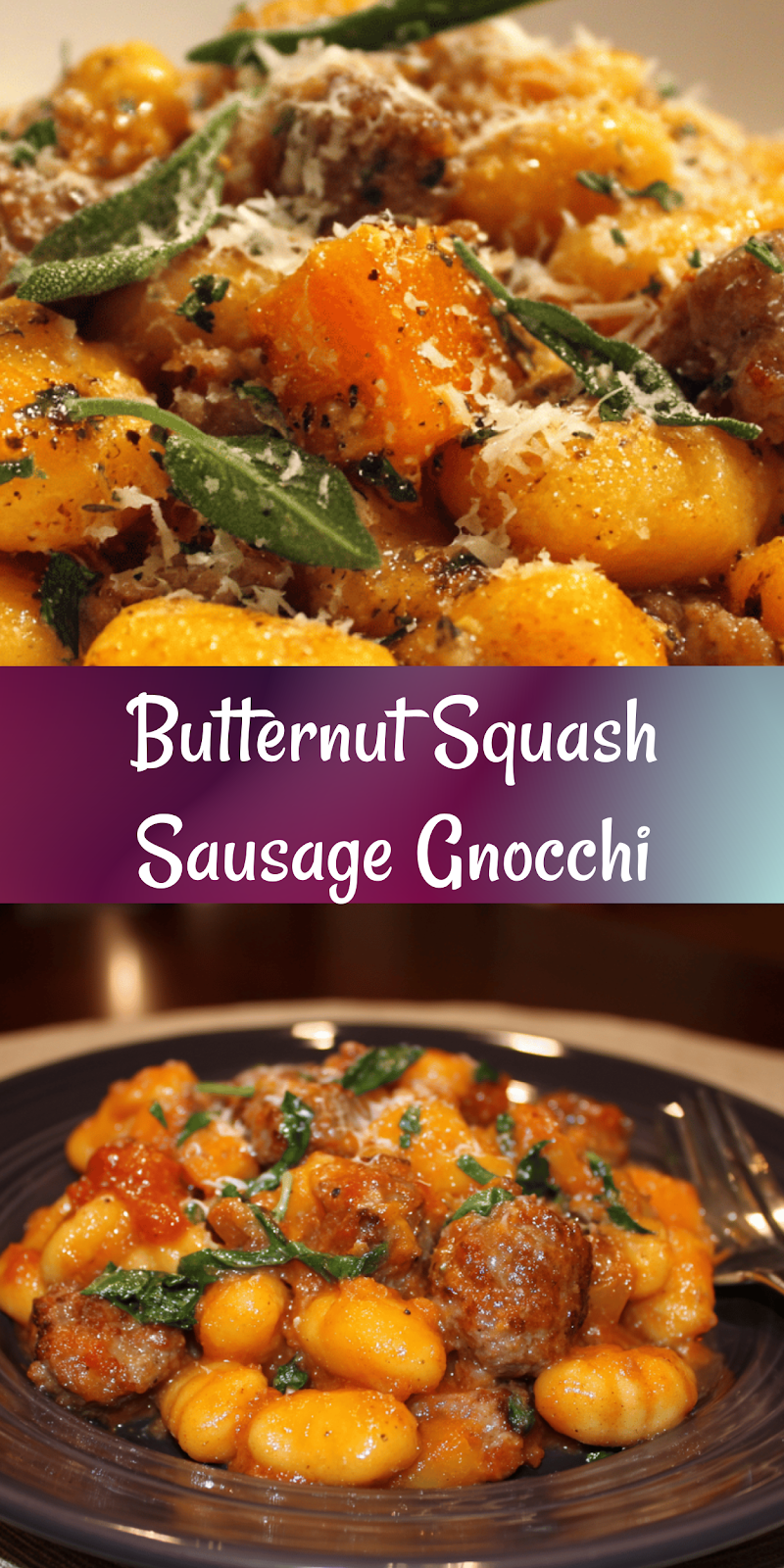 Creamy Butternut Squash Gnocchi with Sausage Recipe