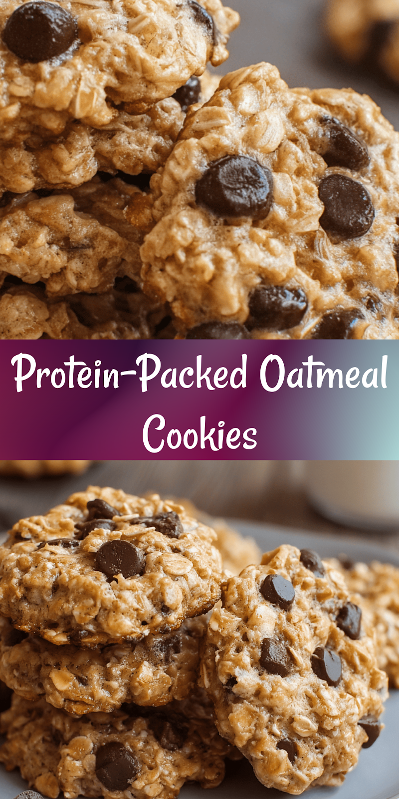 Healthy Oatmeal Protein Cookies: