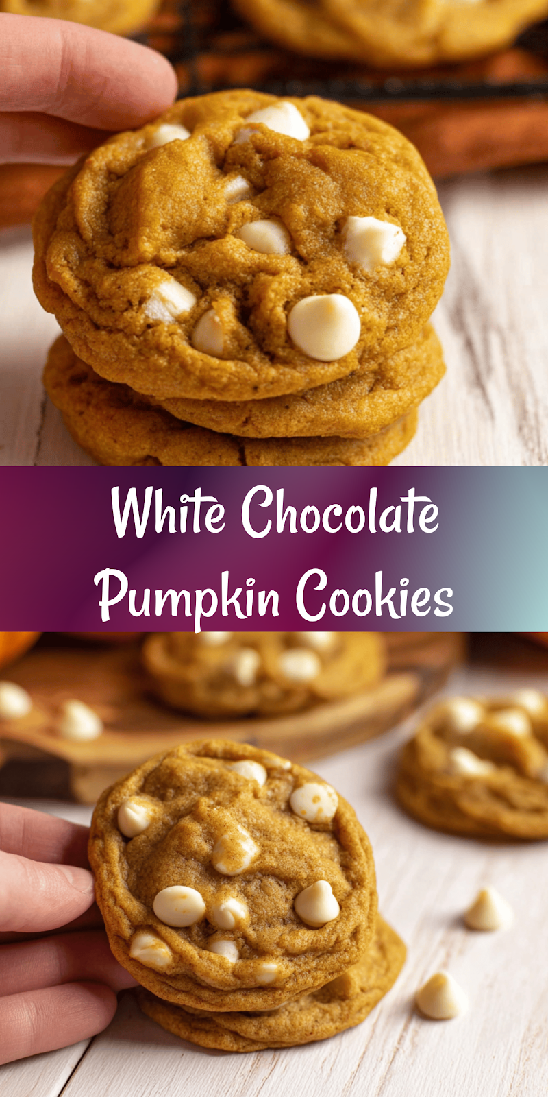 Pumpkin White Chocolate Chip Cookies