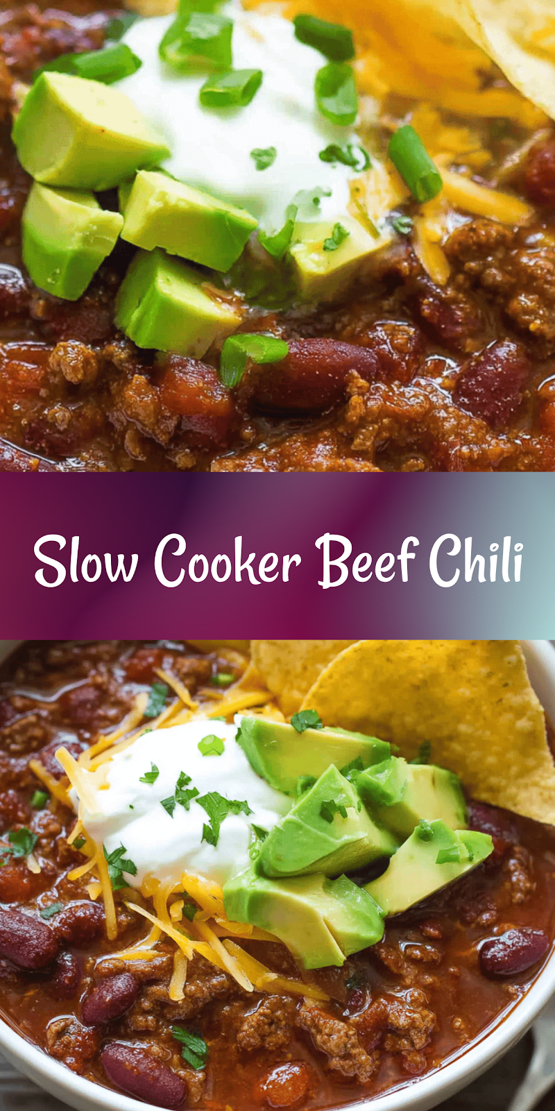 Slow Cooker Beef Chili Recipe