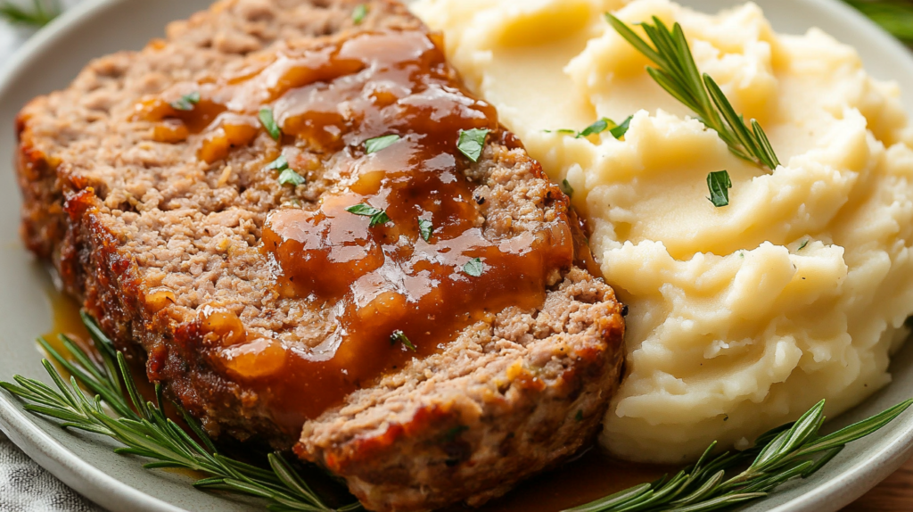 Meatloaf with Mashed Potatoes