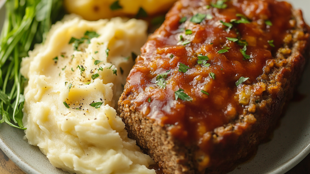 Meatloaf with Mashed Potatoes