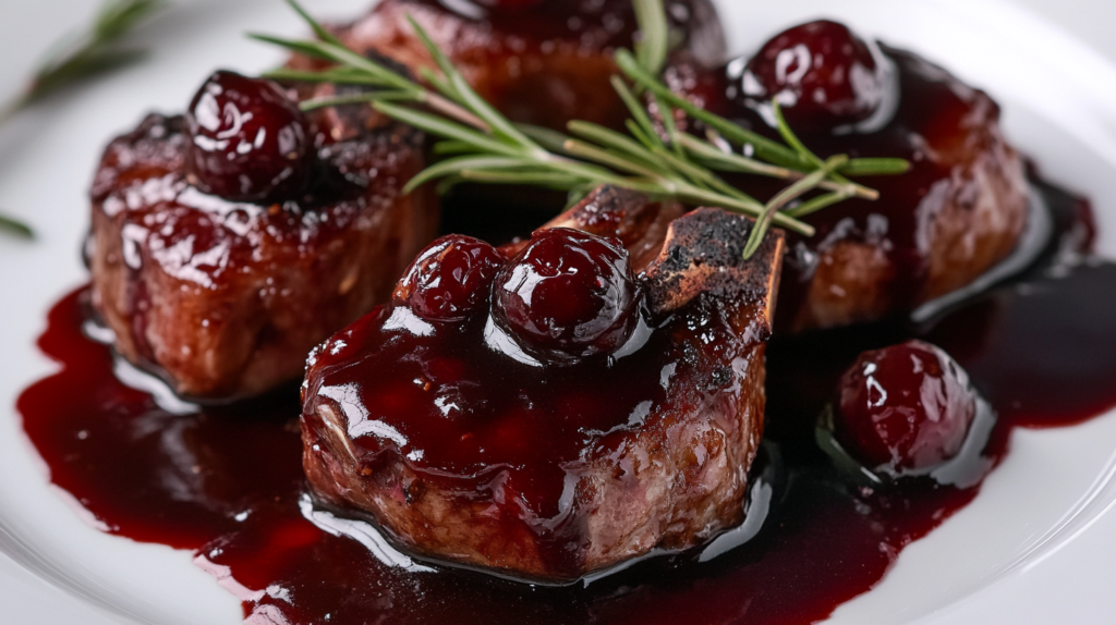 Michigan Cherry Glazed Lamb Chops - A Perfect Sweet & Savory Dish