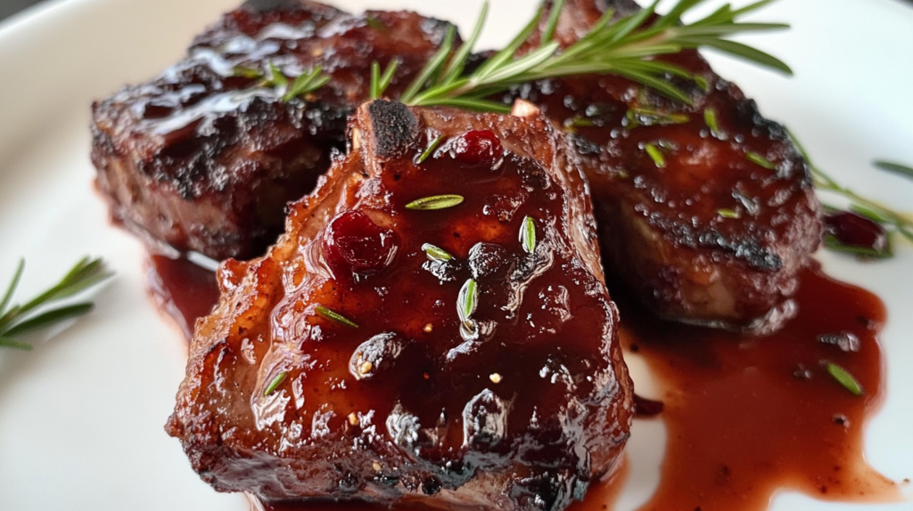 Michigan Cherry Glazed Lamb Chops - A Perfect Sweet & Savory Dish
