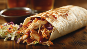 Carolina Pulled Chicken Wraps with Tangy Slaw - Southern Flavor