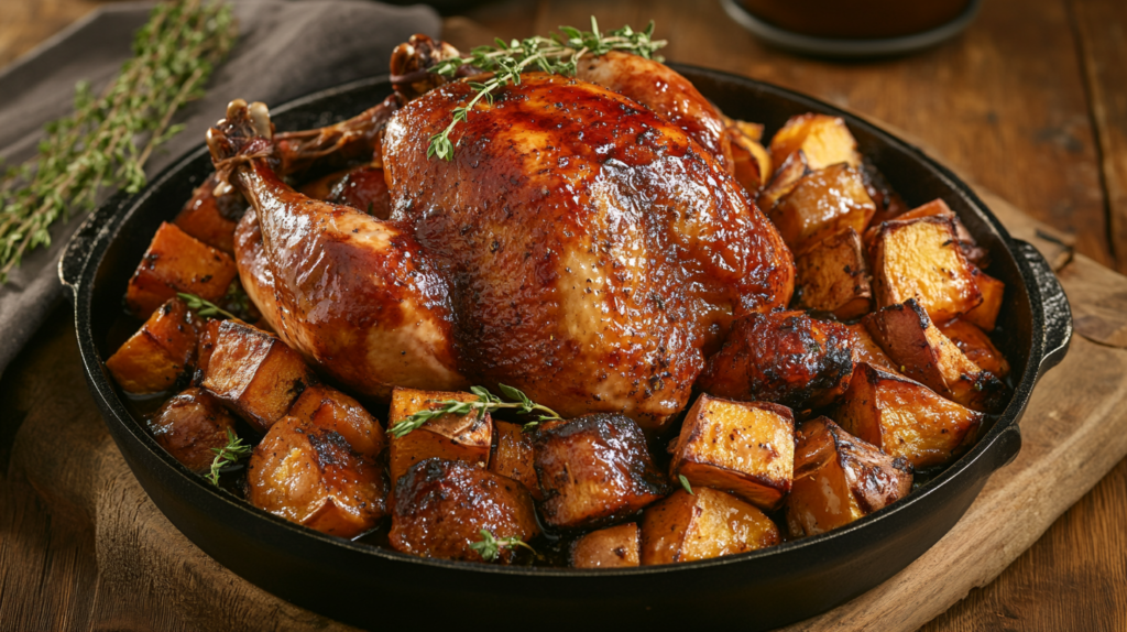Smoky Maple Turkey and Sweet Potato Skillet - Easy One-Pan Meal