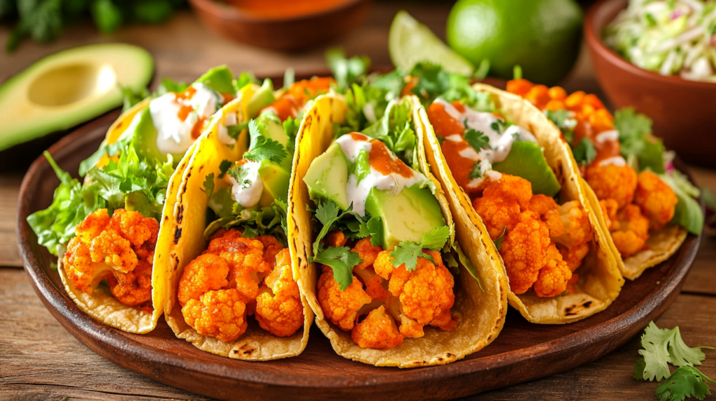 Buffalo Cauliflower Tacos - Easy, Spicy & Delicious Recipe