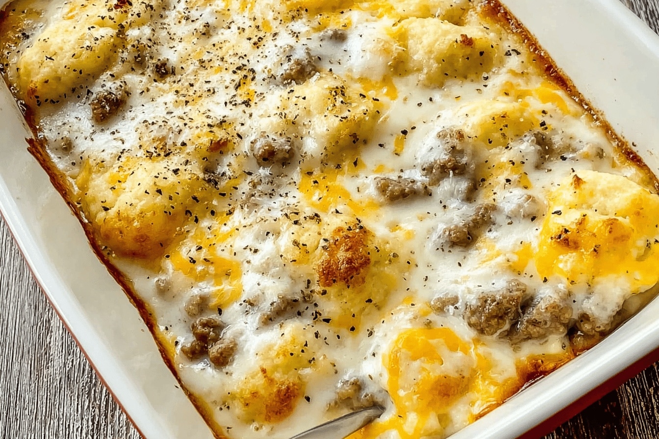 biscuit gravy casserole