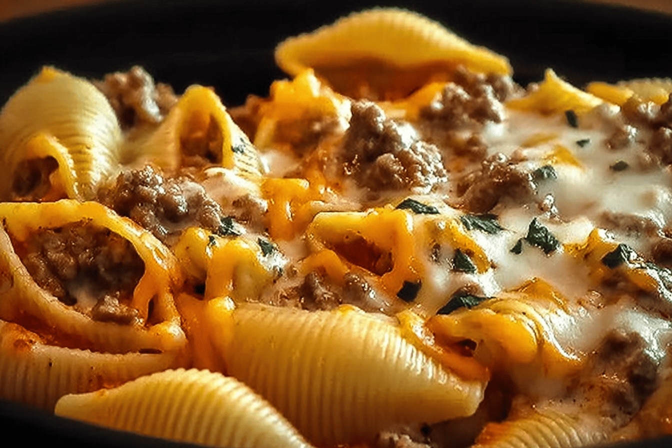 crockpot ranch beef pasta shells