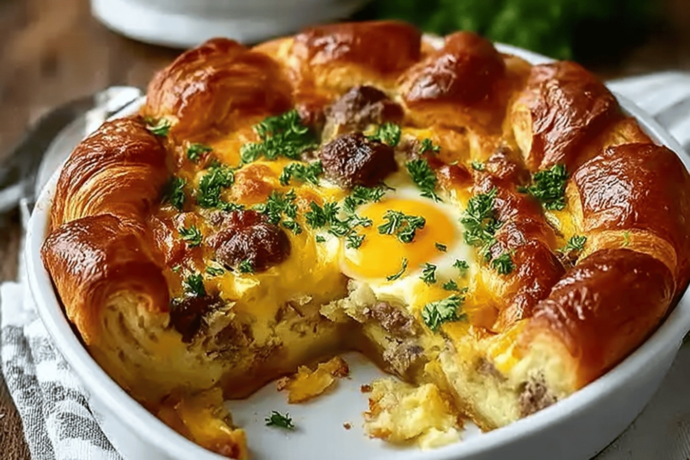 croissant breakfast casserole