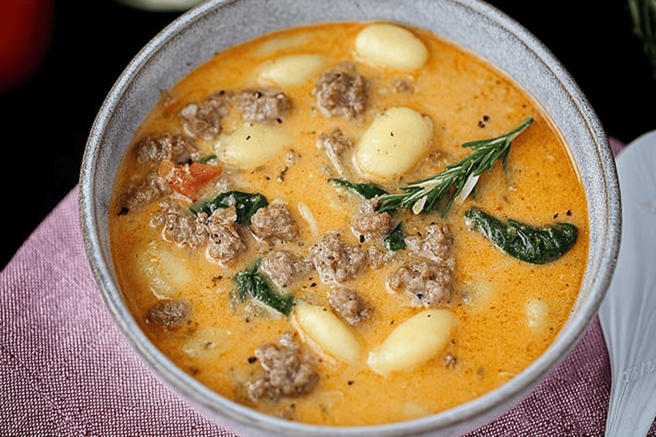 italian sausage gnocchi soup