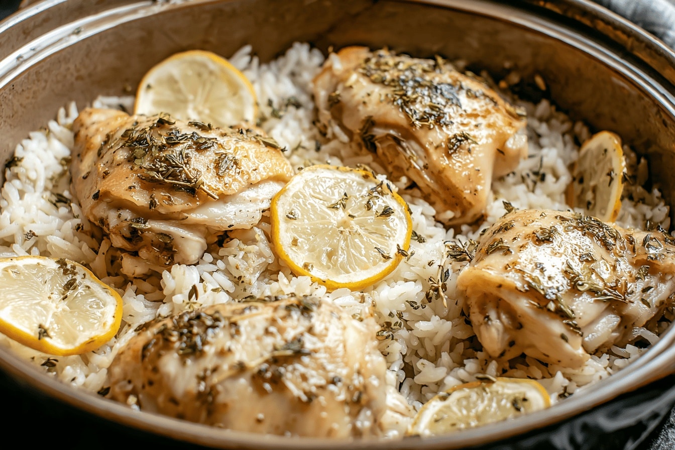 lemon herb chicken rice