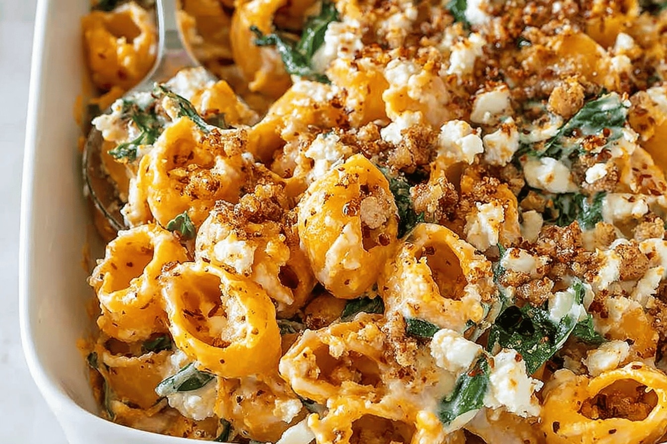 pumpkin pasta feta